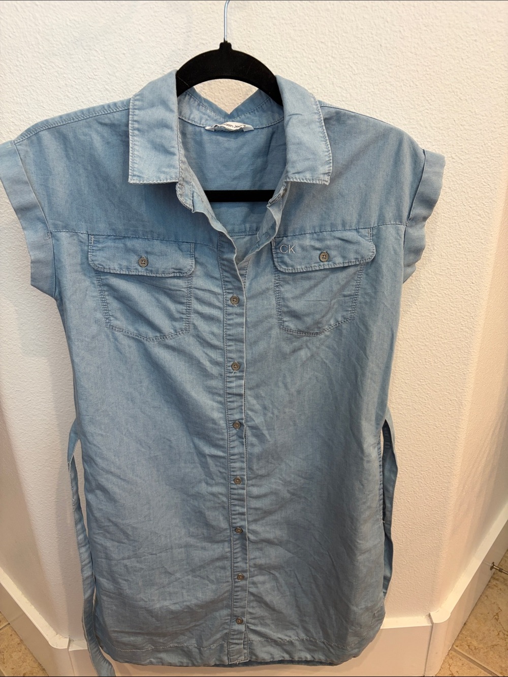 Calvin Klein Light Blue Denim Tunic dress